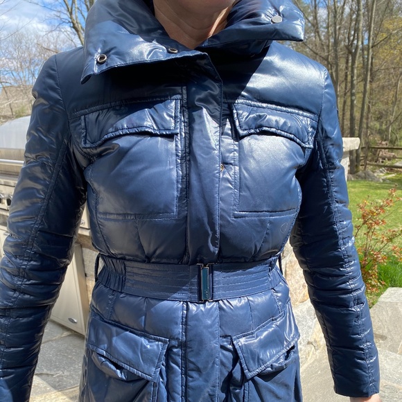 ADD Shiny down Puffy belted Coat.  Sz  4 - Picture 6 of 8